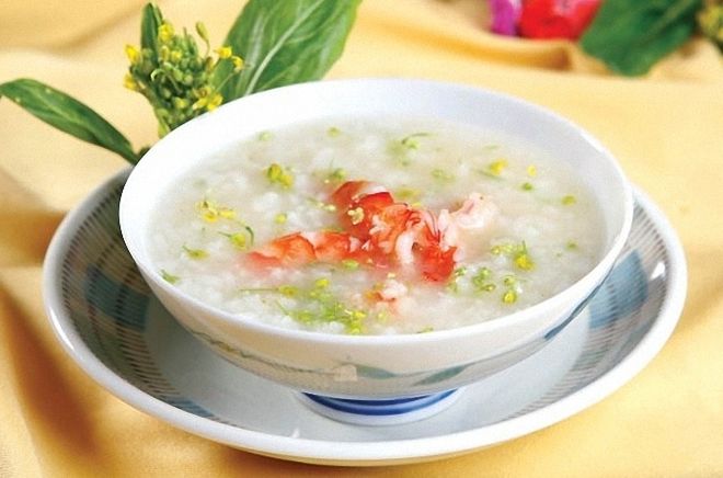 cháo tôm cải ngồng