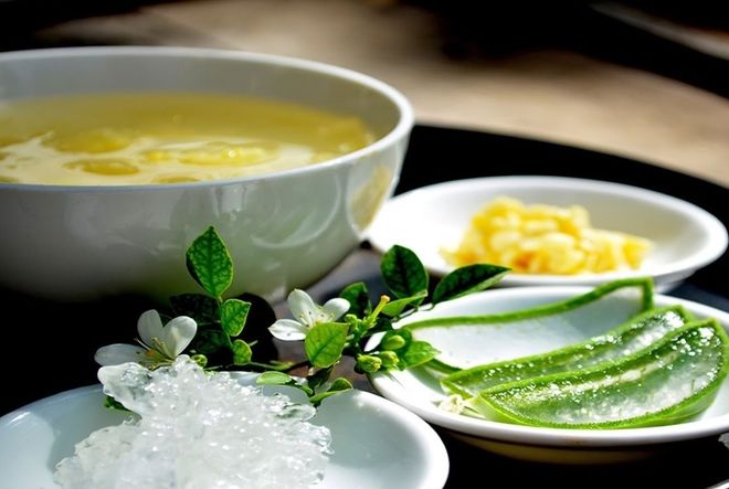 chè đậu xanh nha đam