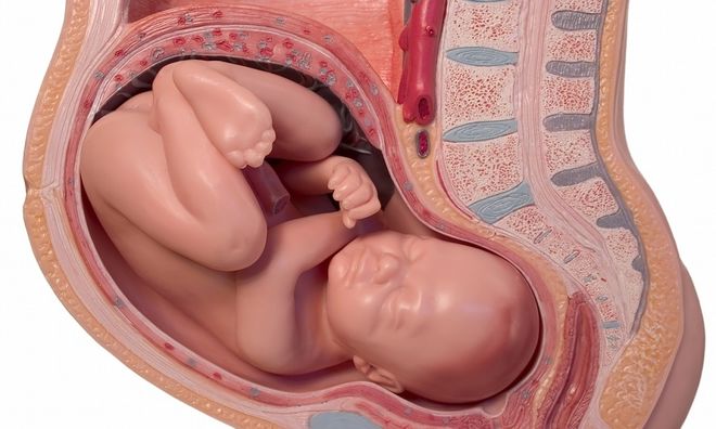 Thai 35 tuần bé đã quay đầu xuống để sẵn sàng chào đời