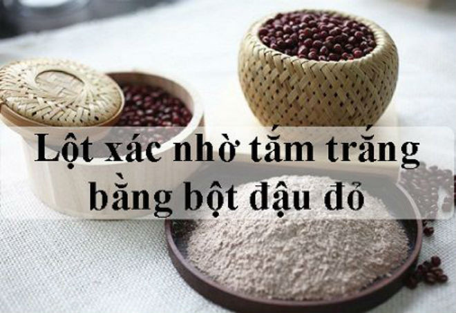 bột tắm trắng từ đậu đỏ nghiền