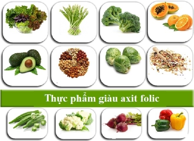 thực phẩm giàu axit folic