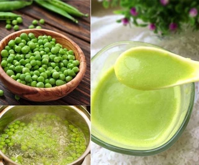 đậu Hà Lan nghiền sữa là món ăn bổ dưỡng cho bé ăn dặm