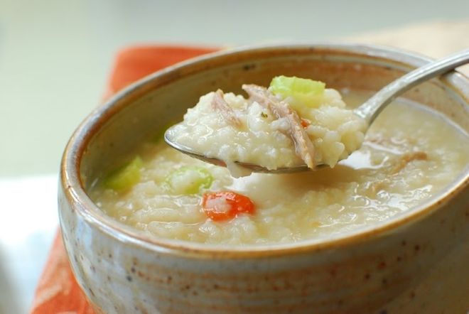 cháo gà khoai tây
