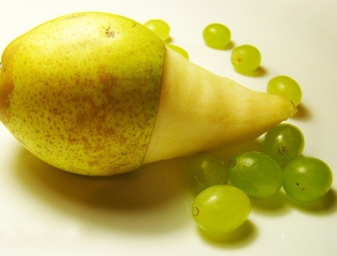 gọt vỏ đầu nhọn quả lê