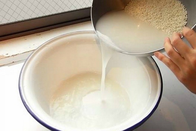 vo gạo nấu cháo thật sạch
