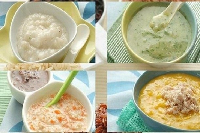 cháo phô mai và cháo thịt