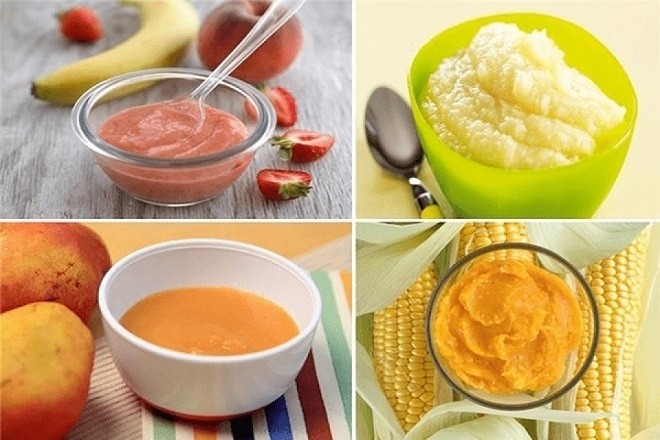 một số loại bột ăn dặm từ rau củ quá