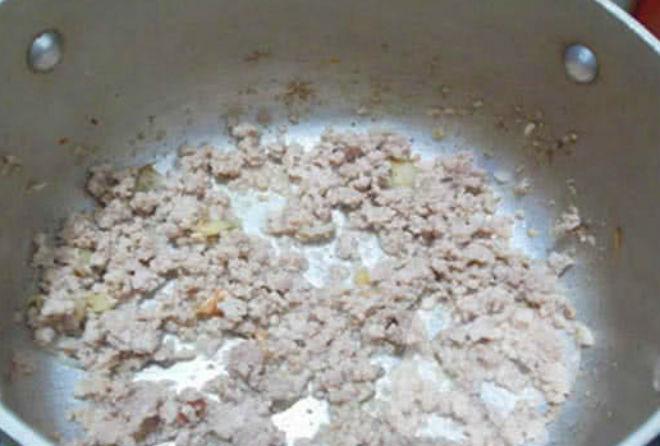 xào thịt băm