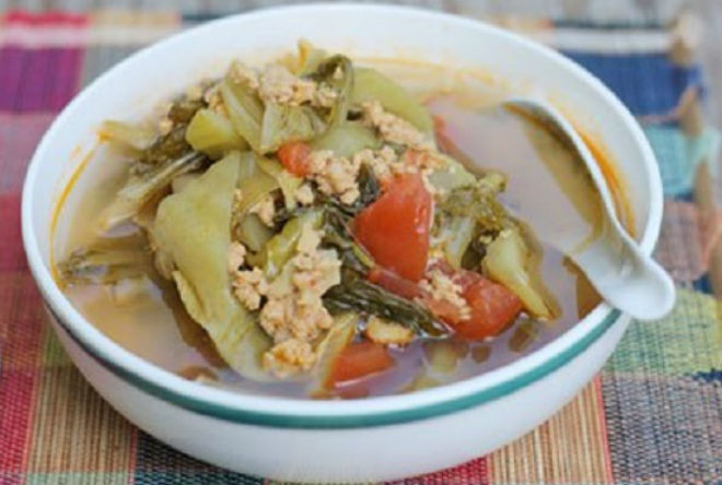 cách nấu canh chua thịt băm