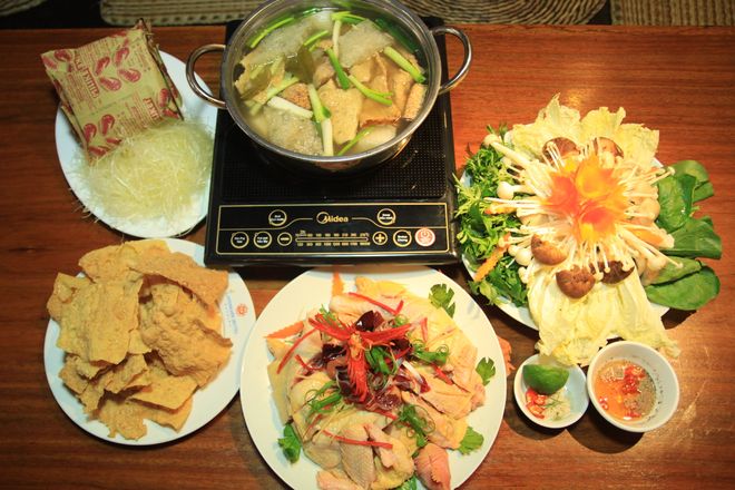 lẩu gà nấm