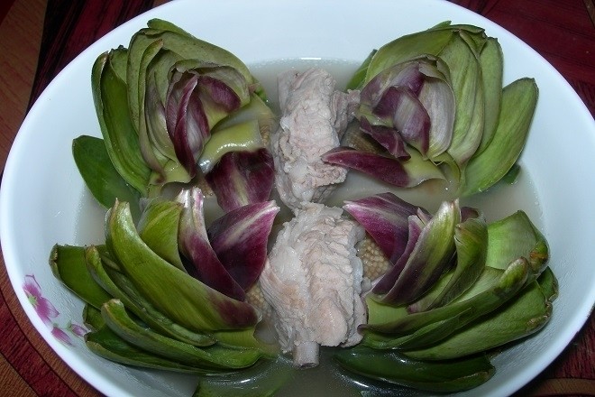 canh bông atiso