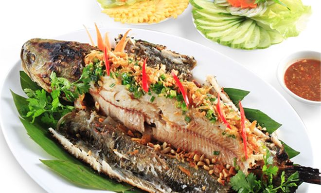 món cá nướng riềng xả thơm ngon, hấp dẫn