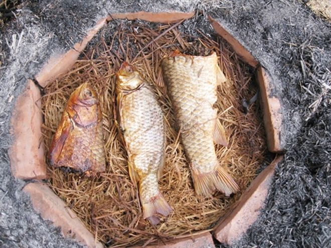 cá đã nướng xong