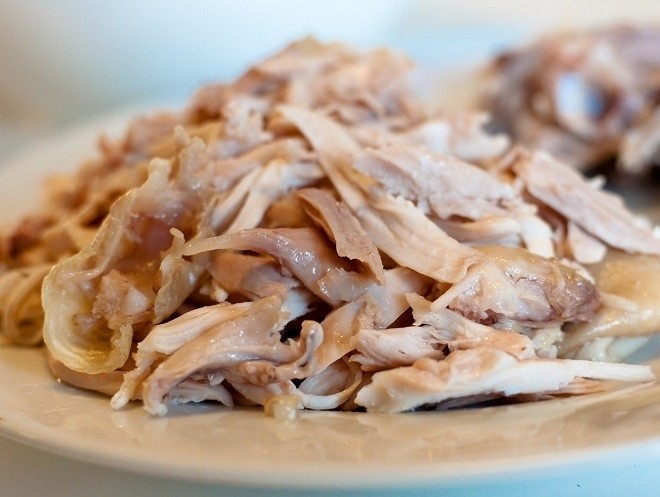 gà xé sợi nhỏ