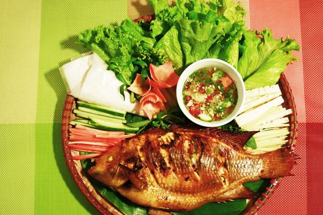 món cá nướng thành phẩm