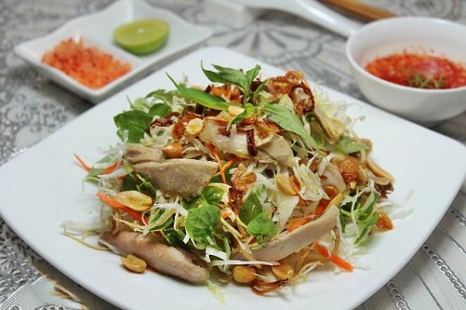 gỏi gà bắp cải