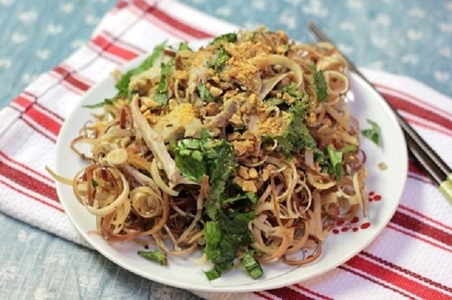 gỏi gà chuối