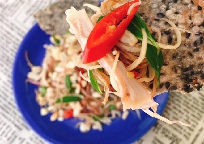 gỏi gà hoa chuối