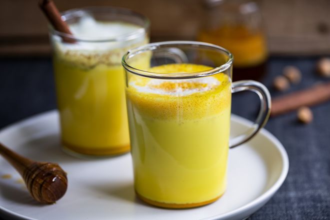 sữa với tinh bột nghệ