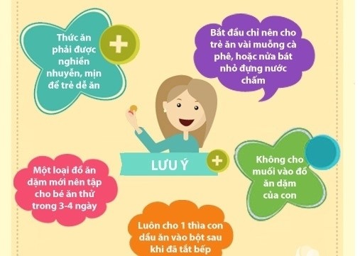 những lưu ý khi chế biến các món ăn dặm cho bé 5 tháng
