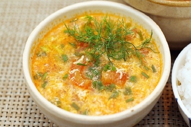 canh trứng