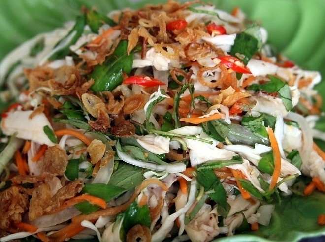 gỏi gà bắp cải ngon