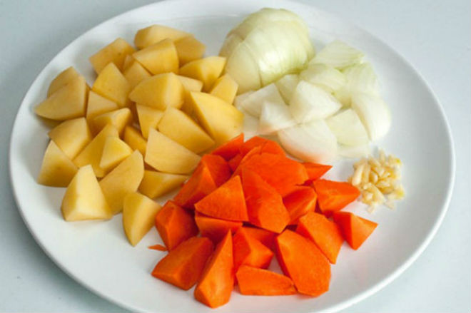 khoai tây cà rốt