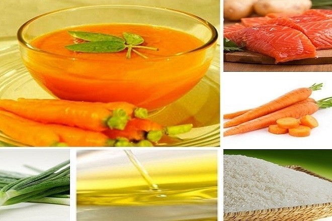 cháo cá cà rốt