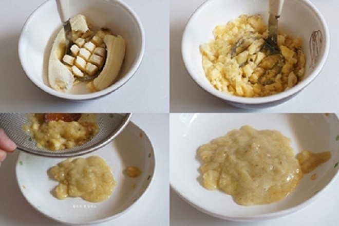 chuối nghiền cho bé ăn dặm