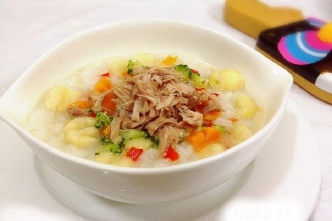 cách nấu cháo gà hạt sen