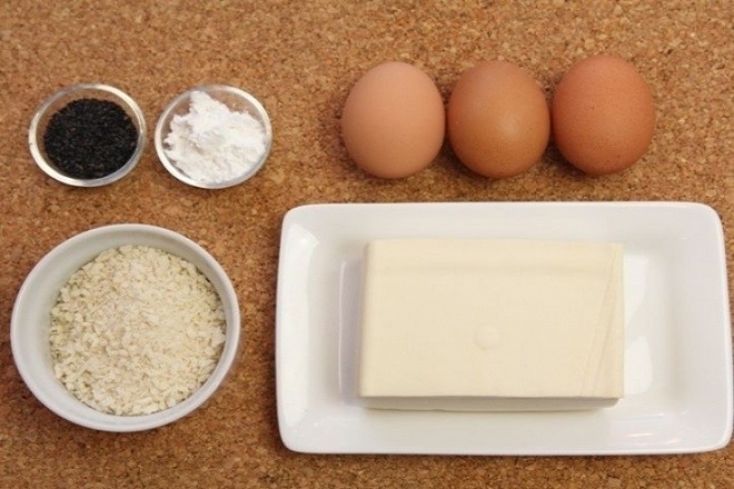 nguyên liệu làm đậu phụ chiên trứng truyền thống
