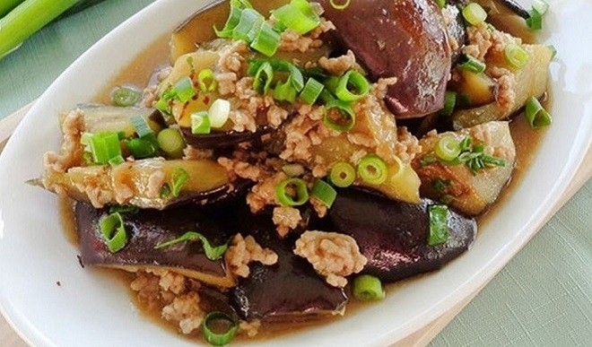 cà tím xào thịt ngon