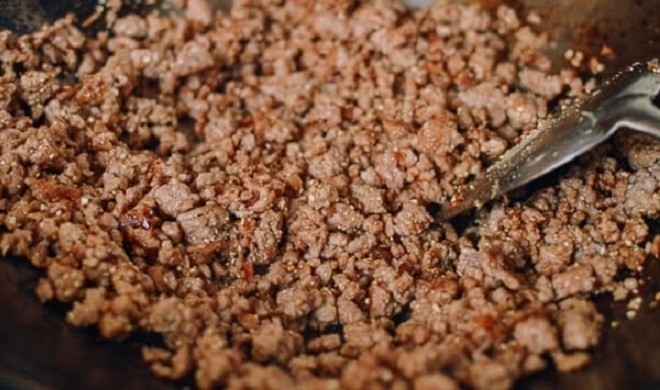xào thịt băm
