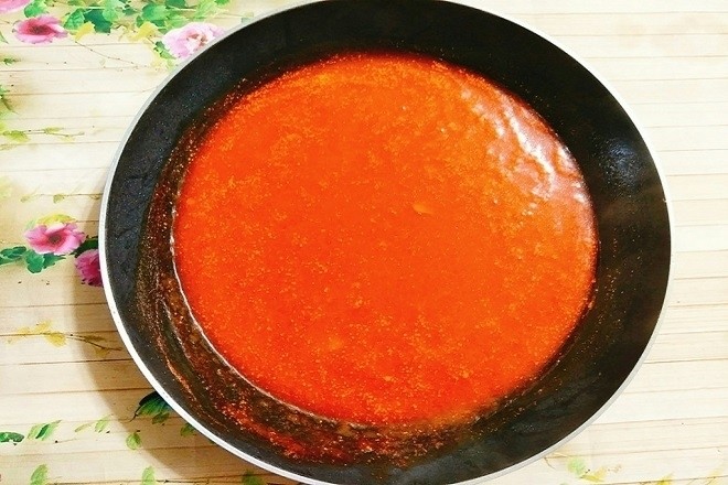 đun sôi hỗn hợp ớt