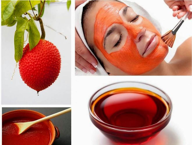 làm đẹp bằng dầu gấc