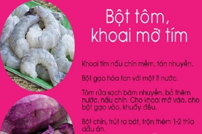 bột ăn dặm tôm khoai mỡ