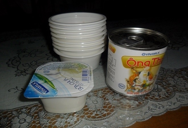 một số nguyên liệu để làm sữa chua
