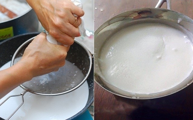 vắt nước cốt dừa