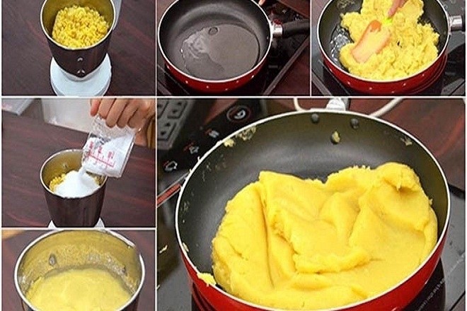 chế biến nhân đậu xanh là khâu cực kỳ quan trọng trong cách làm bánh trung thu