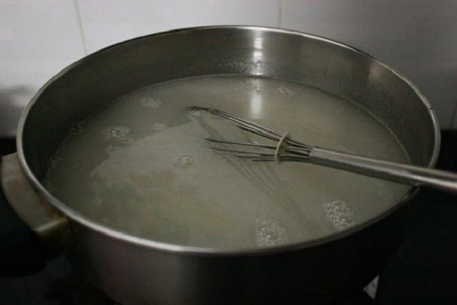 nấu hỗn hợp rau câu trái cây