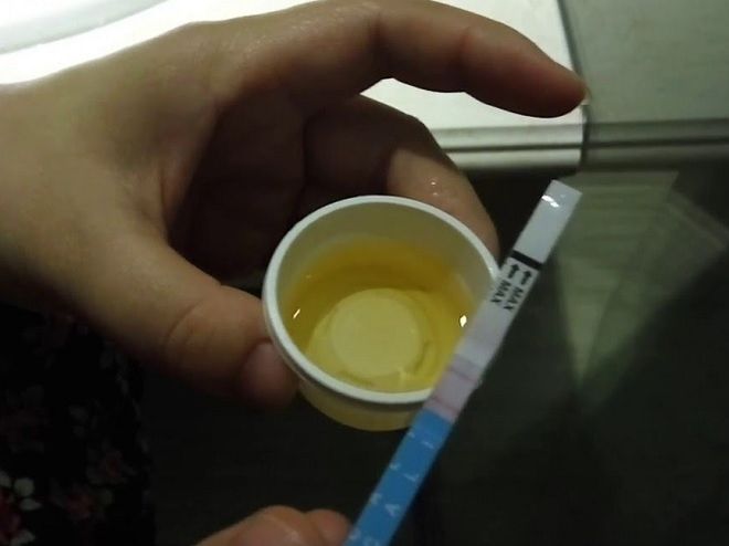 lấy nước tiểu để dùng que thử rụng trứng