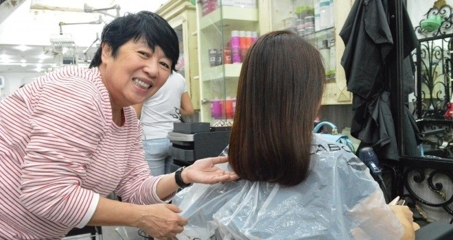 o dau nhuom toc dep salon khanh vinh hoang