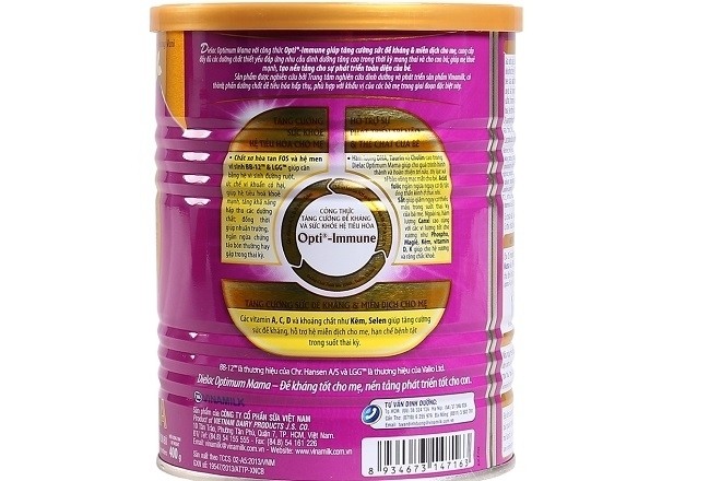 thành phần dinh dưỡng sữa bầu dielac optimum mama