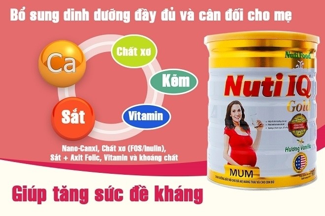 tác dụng sữa bầu nuti iq mum gold