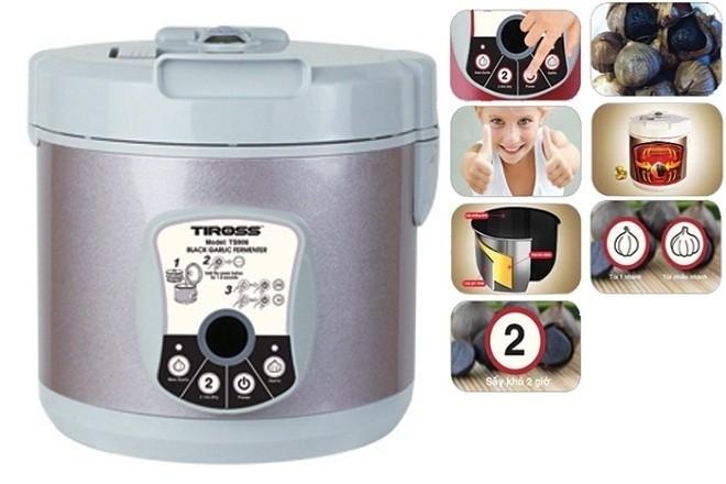 máy làm tỏi đen tiross được thiết kế như một nồi cơm điện phù hợp cho gia đình sử dụng