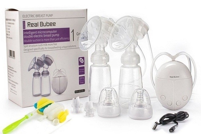 máy hút sữa điện đôi Real Bubee được thiết kế nhỏ gọn dễ sử dụng