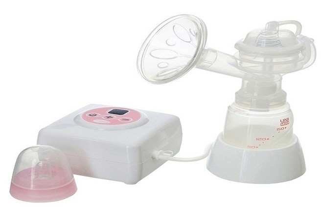 máy hút sữa unimom điện đơn Allegro Um88016 có đèn led hiển thị giúp mẹ dễ dàng hút sữa trong đêm