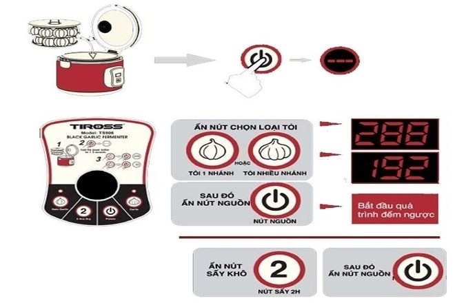 cách làm tỏi đen bằng máy TS906 cũng hết sức đơn giản