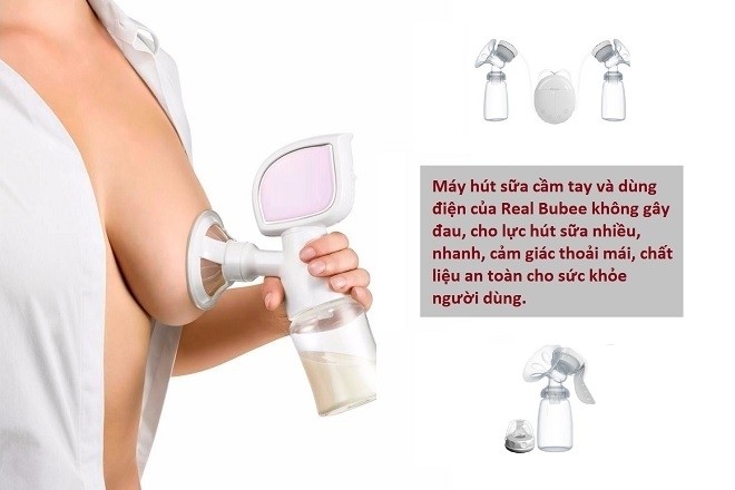 máy hút sữa real bubee cho mẹ sau sinh