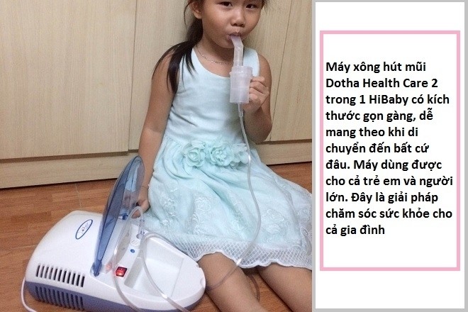 bé gái dùng máy hút mũi dotha health care